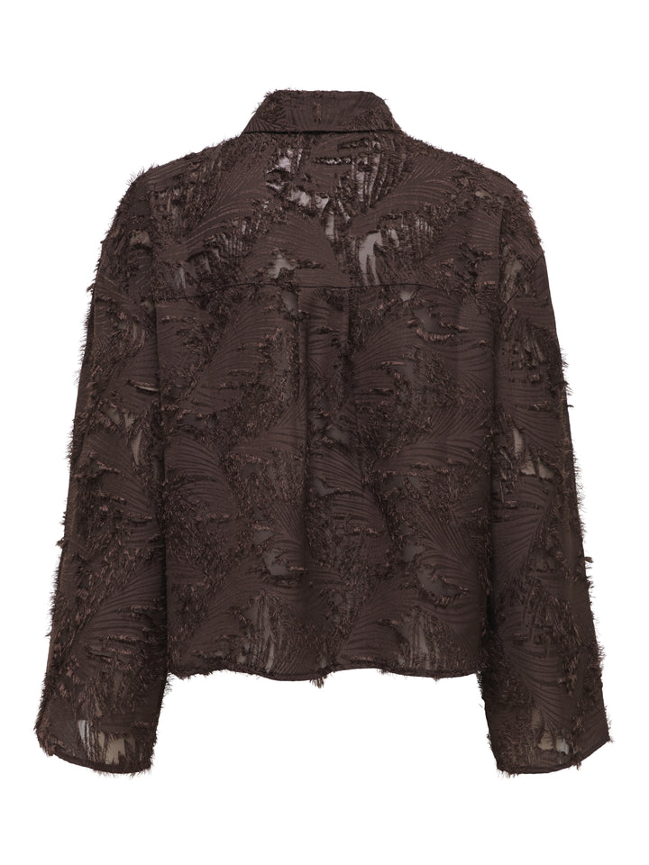 ONLMOVIDA L/S JAQUARD SHIRT WVN, Coffee Bean 237375 Bild 2