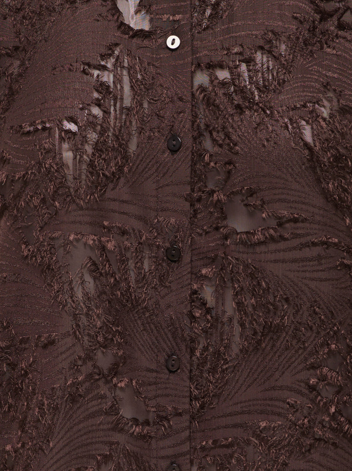 ONLMOVIDA L/S JAQUARD SHIRT WVN, Coffee Bean 237375 Bild 3