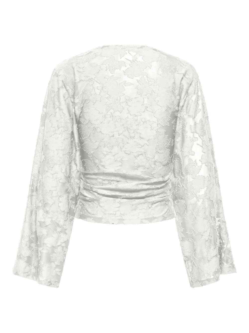 ONLNADIA L/S RUCHING TOP JRS, Cloud Dancer 177922 Bild 2