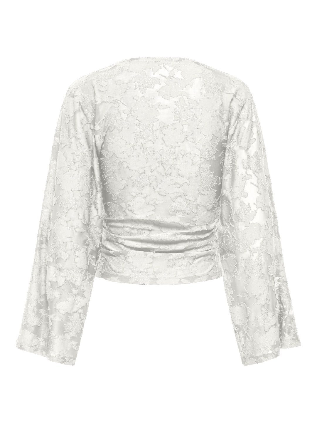 ONLNADIA L/S RUCHING TOP JRS, Cloud Dancer 177922 Bild 2