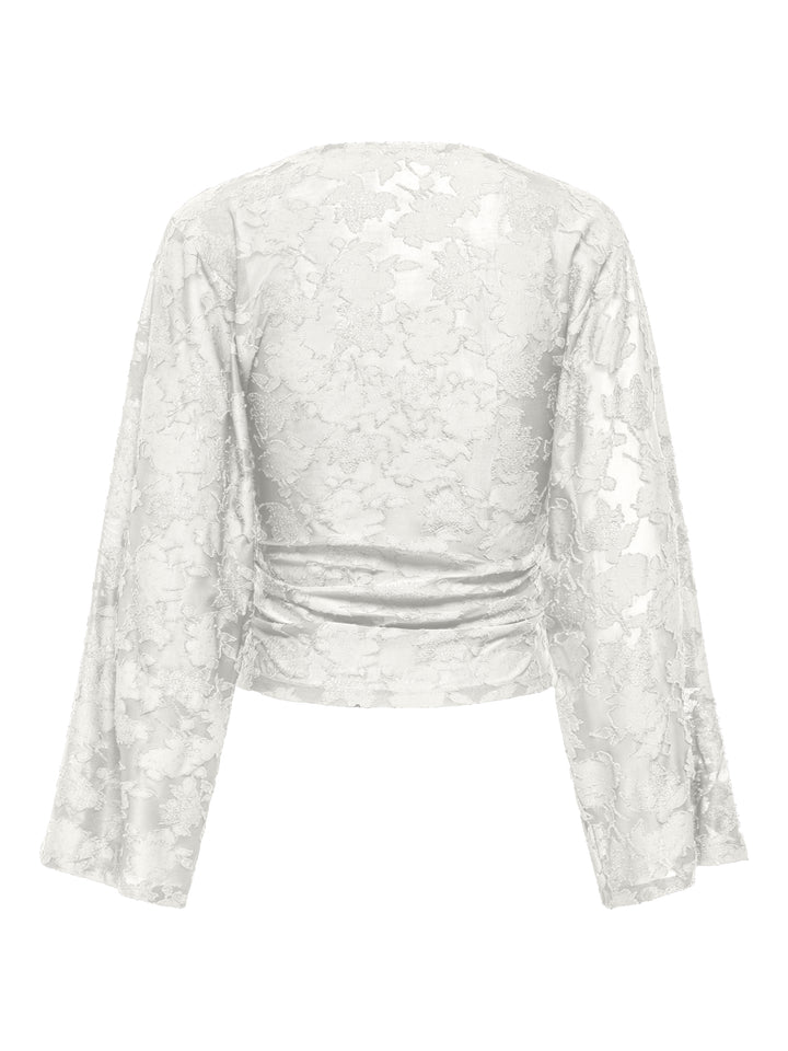 ONLNADIA L/S RUCHING TOP JRS, Cloud Dancer 177922 Bild 2