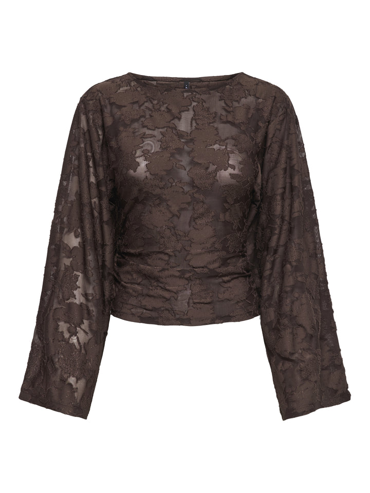 ONLNADIA L/S RUCHING TOP JRS, Coffee Bean 237375 Bild 1