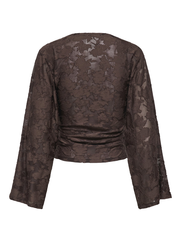 ONLNADIA L/S RUCHING TOP JRS, Coffee Bean 237375 Bild 2
