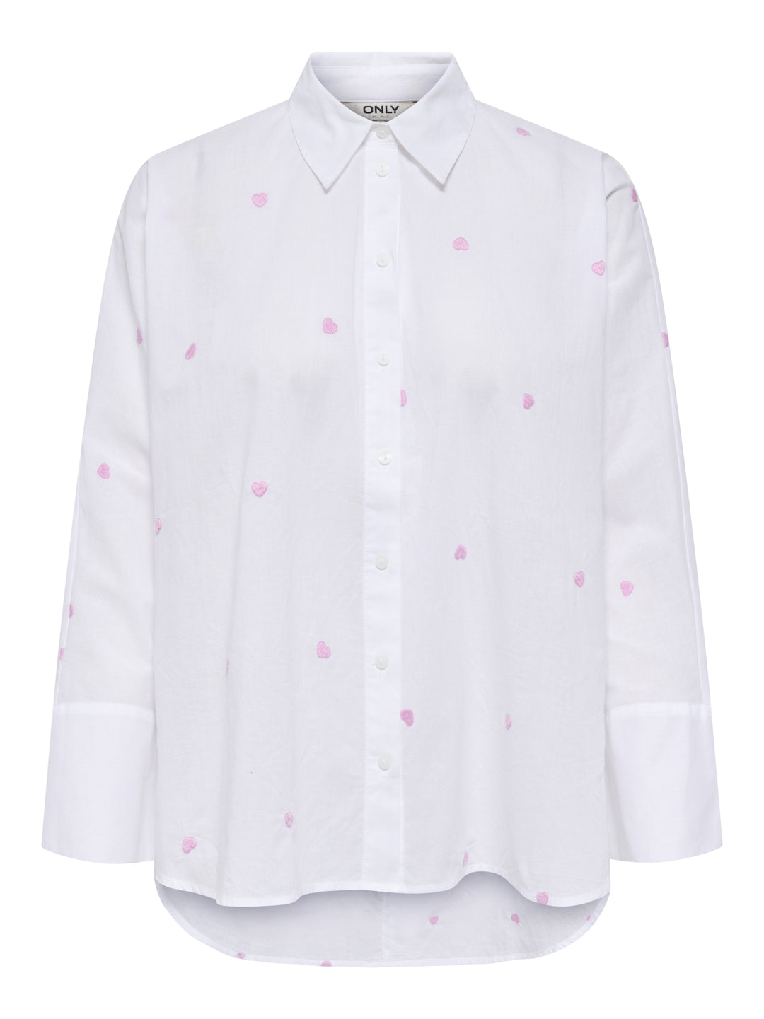 ONLNEW LINA GRACE LS EMB SHIRT NOOS, Bright White/PASTEL LAVENDER HEART 190858048 Bild 1