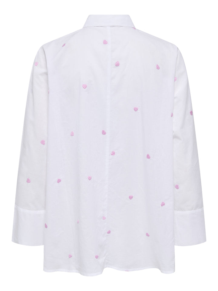 ONLNEW LINA GRACE LS EMB SHIRT NOOS, Bright White/PASTEL LAVENDER HEART 190858048 Bild 2