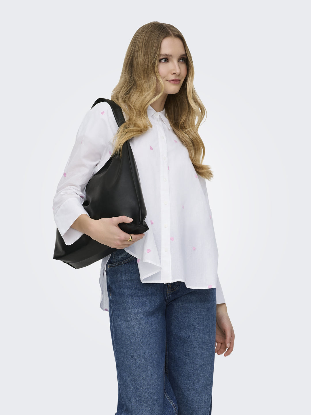 ONLNEW LINA GRACE LS EMB SHIRT NOOS, Bright White/PASTEL LAVENDER HEART 190858048 Bild 4