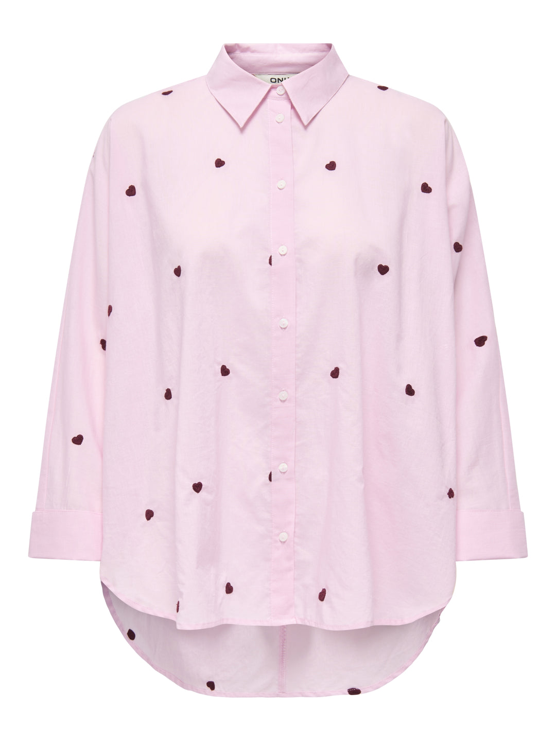 ONLNEW LINA GRACE LS EMB SHIRT NOOS, Roseate Spoonbill/BORDEAUX HEART 234475046 Bild 1