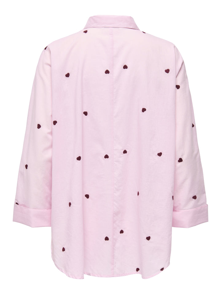 ONLNEW LINA GRACE LS EMB SHIRT NOOS, Roseate Spoonbill/BORDEAUX HEART 234475046 Bild 2