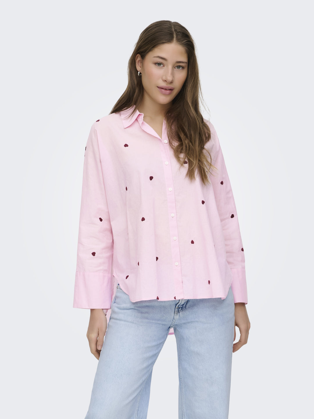 ONLNEW LINA GRACE LS EMB SHIRT NOOS, Roseate Spoonbill/BORDEAUX HEART 234475046 Bild 4