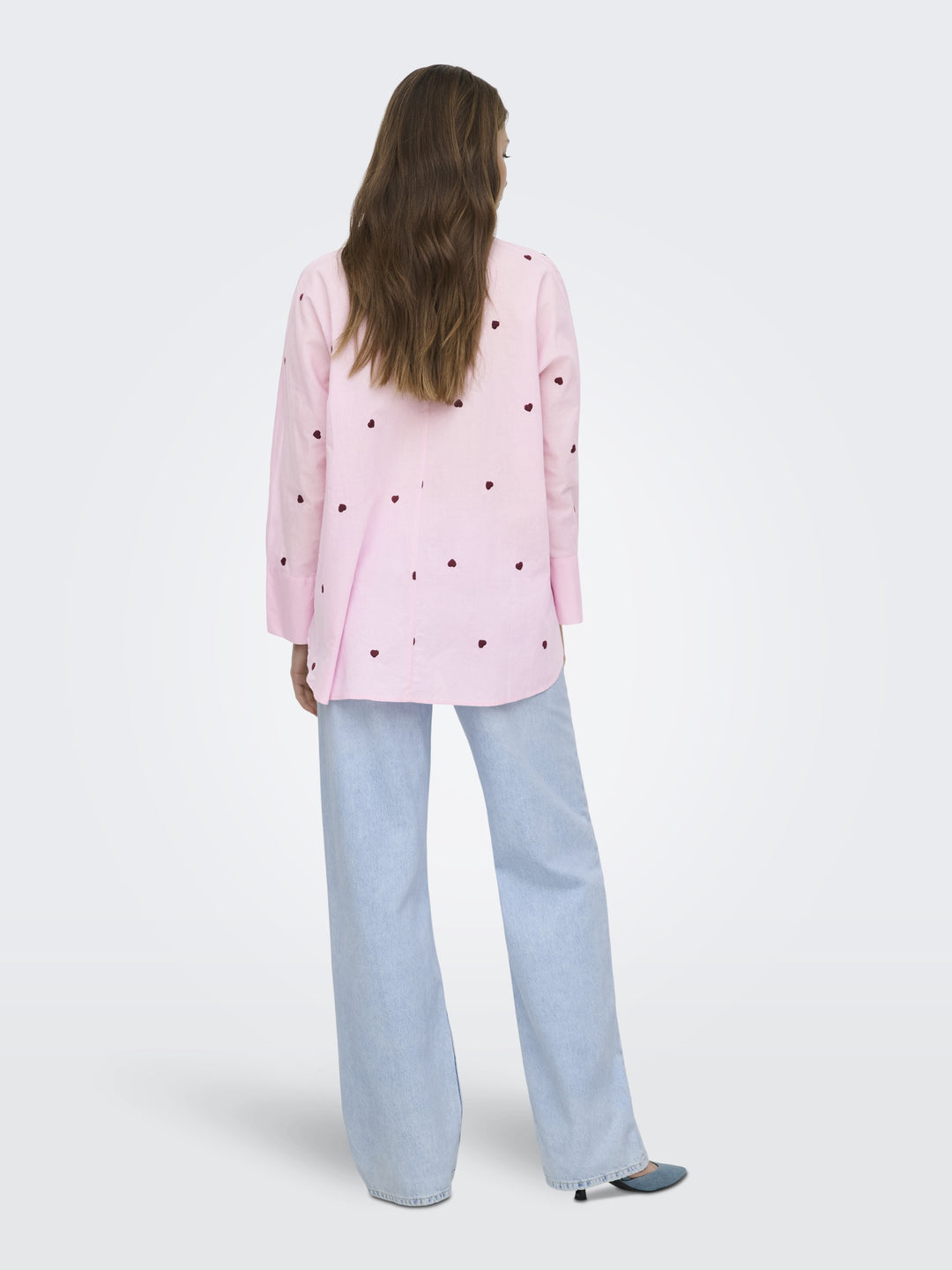 ONLNEW LINA GRACE LS EMB SHIRT NOOS, Roseate Spoonbill/BORDEAUX HEART 234475046 Bild 7