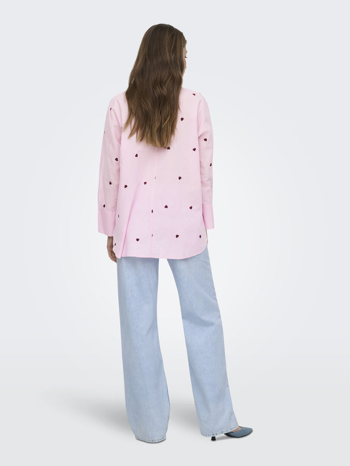 ONLNEW LINA GRACE LS EMB SHIRT NOOS, Roseate Spoonbill/BORDEAUX HEART 234475046 Bild 7