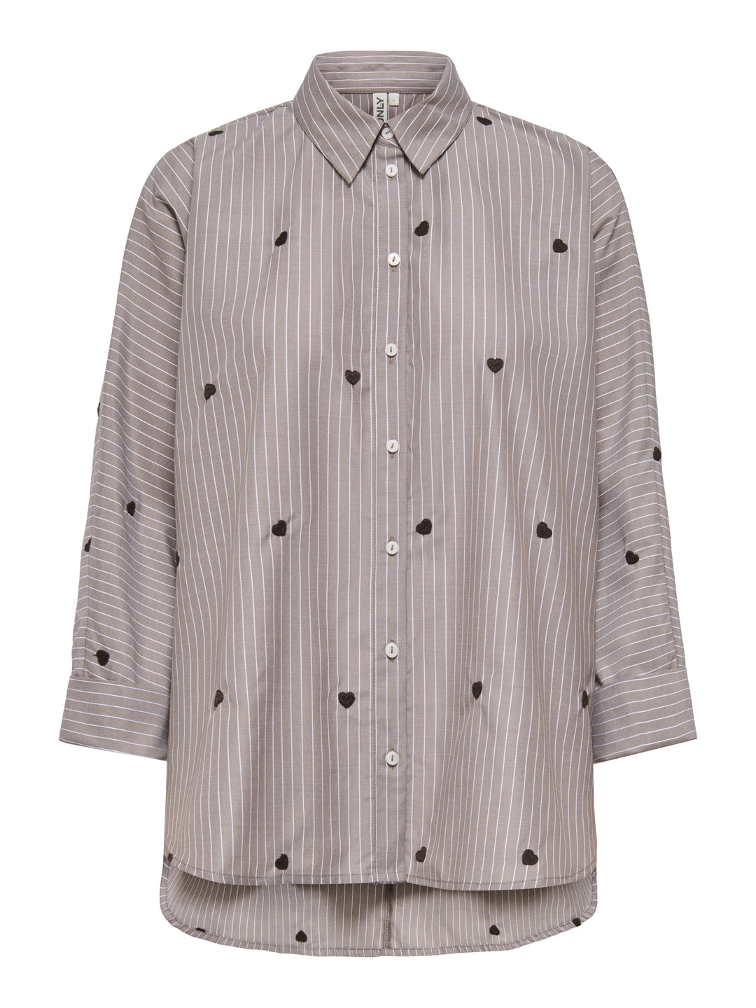ONLNEW LINA GRACE STR EMB SHIRT NOO, Coffee Bean/STRIPE W. COFFEE BEAN H 237375008 Bild 1
