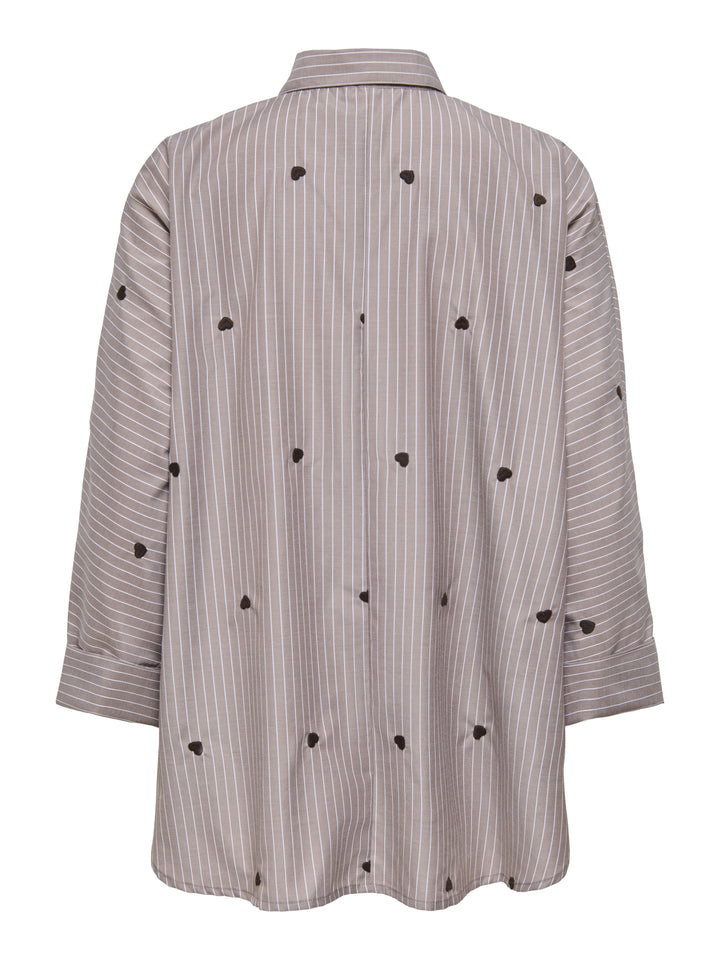 ONLNEW LINA GRACE STR EMB SHIRT NOO, Coffee Bean/STRIPE W. COFFEE BEAN H 237375008 Bild 2