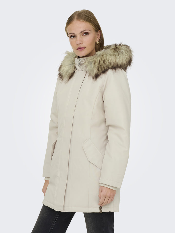 ONLNEWKATY PARKA LIFE OTW CC, Moonbeam/NATURE FUR 201511002 Bild 3