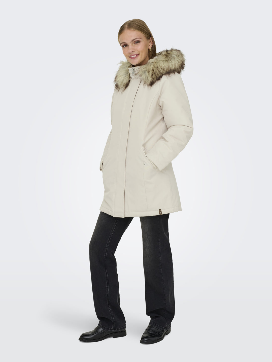 ONLNEWKATY PARKA LIFE OTW CC, Moonbeam/NATURE FUR 201511002 Bild 5