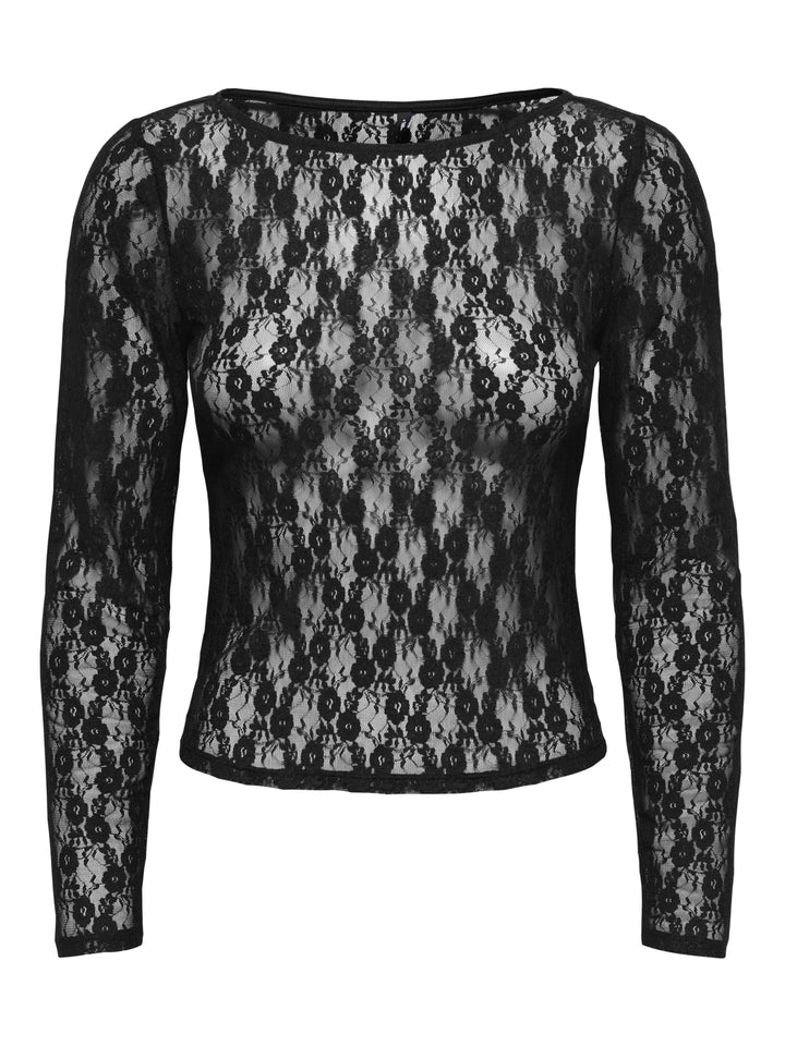 ONLNIKITA L/S BOATNECK LACE TOP BOX, Black 177911 Bild 1