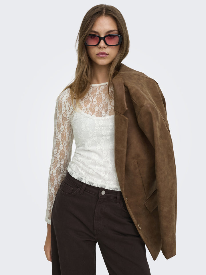 ONLNIKITA L/S BOATNECK LACE TOP BOX, Cloud Dancer 177922 Bild 7