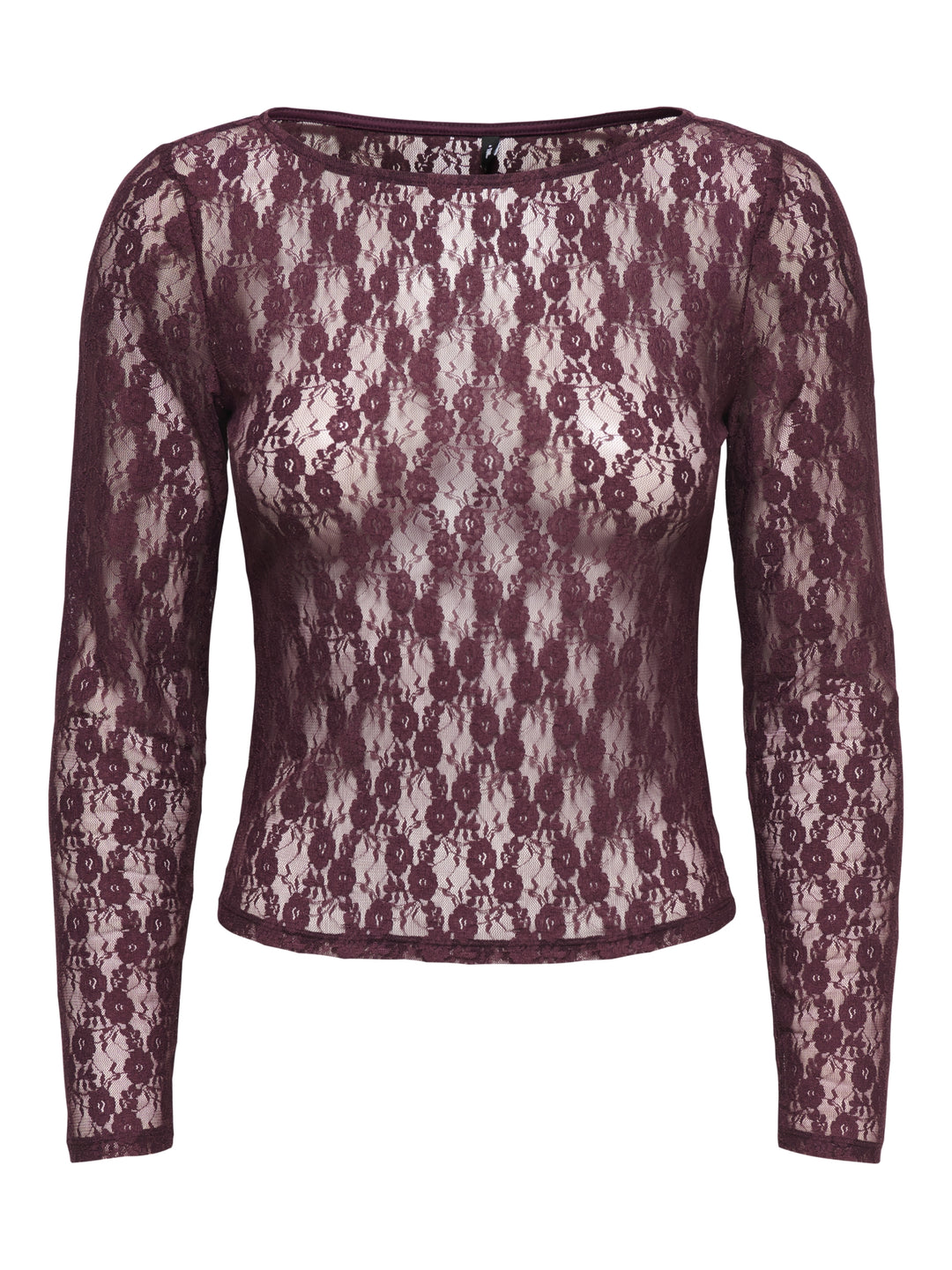 ONLNIKITA L/S BOATNECK LACE TOP BOX, Decadent Chocolate 215570 Bild 1