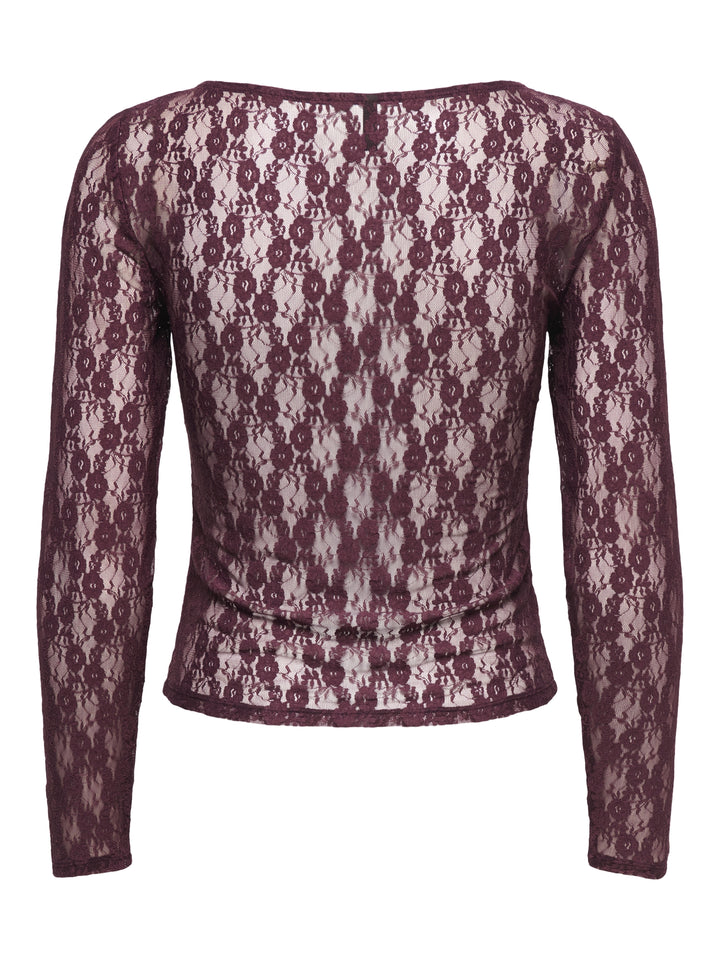 ONLNIKITA L/S BOATNECK LACE TOP BOX, Decadent Chocolate 215570 Bild 2