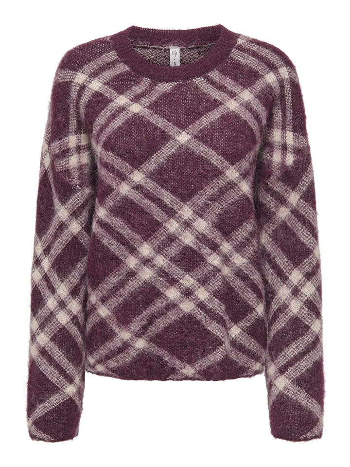 ONLNOEME LS PATTERN O-NECK KNT, Fig/Oatmeal/Mel 177912018 Bild 1