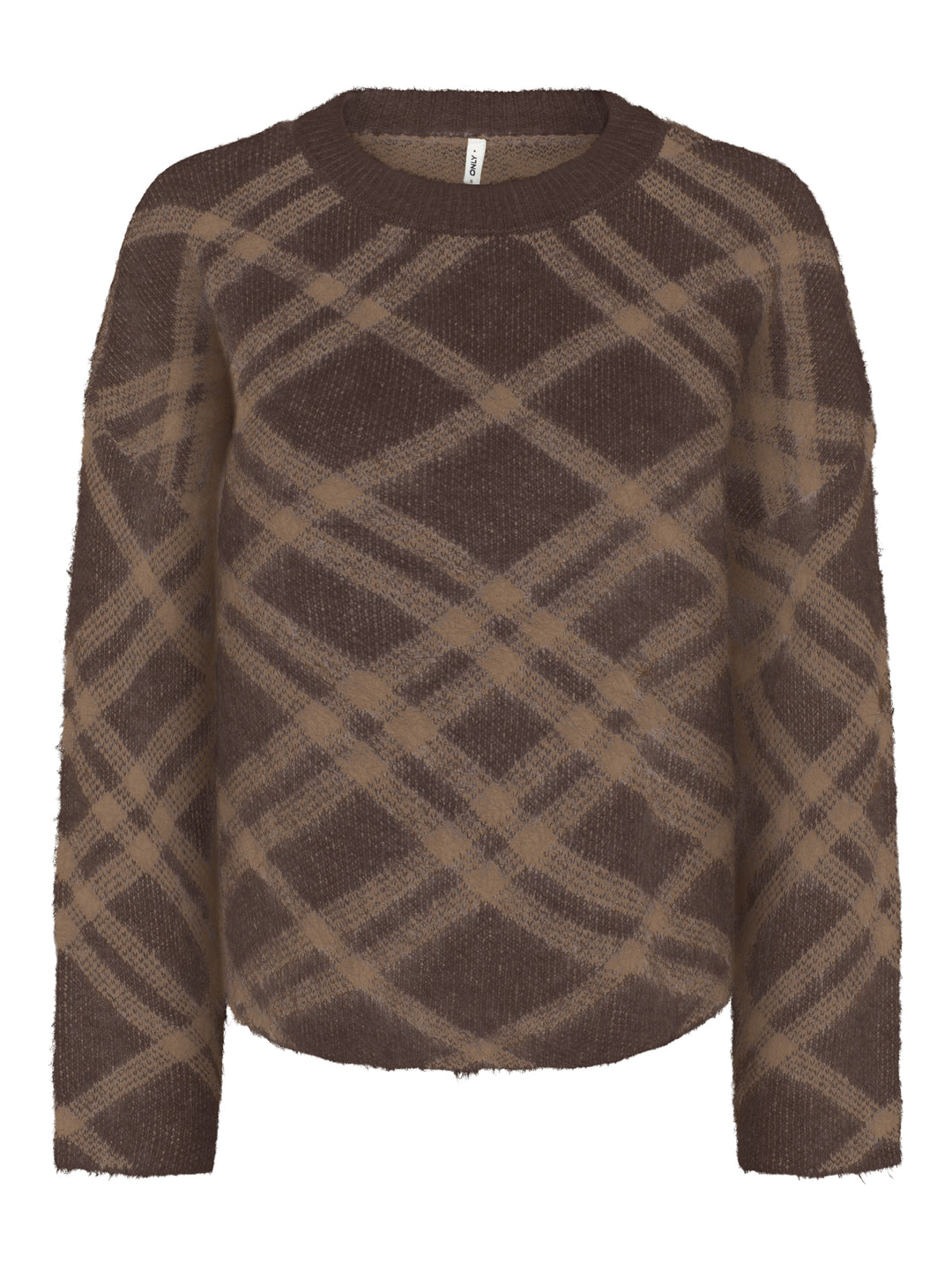 ONLNOEME LS PATTERN O-NECK KNT, Chocolate Martini/Cocoa Creme/Mel 286415011 Bild 1