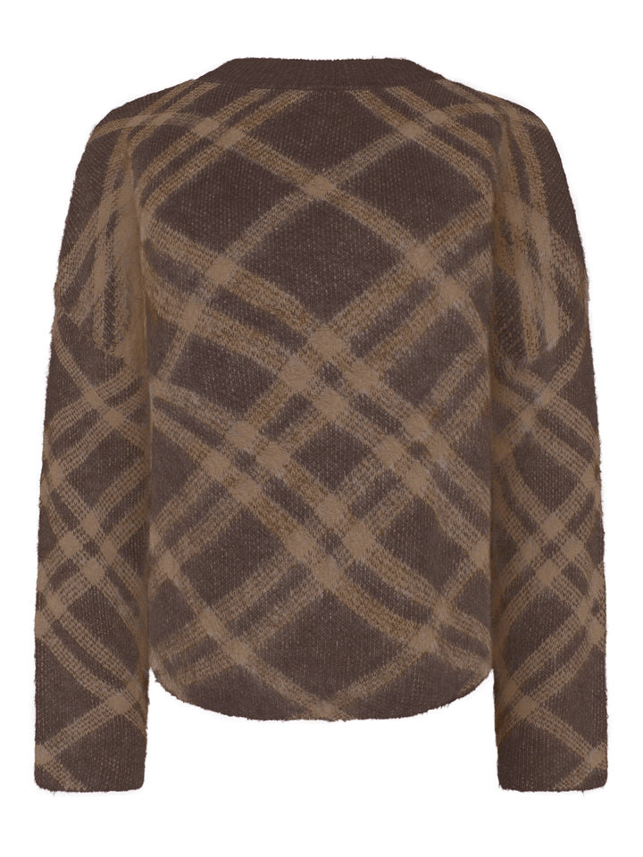 ONLNOEME LS PATTERN O-NECK KNT, Chocolate Martini/Cocoa Creme/Mel 286415011 Bild 2