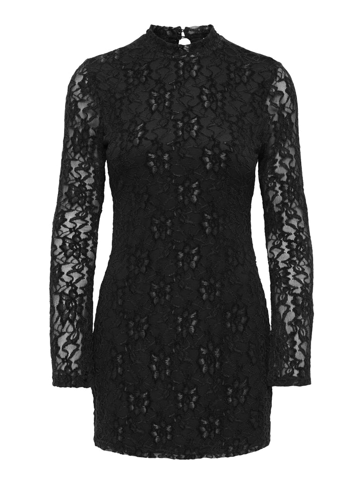 ONLNOLA L/S LACE VELVET DRESS JRS, Black 177911 Bild 1