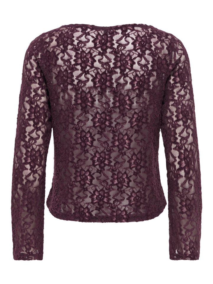 ONLNOLA L/S LACE VELVET TOP JRS, Winetasting 188839 Bild 2