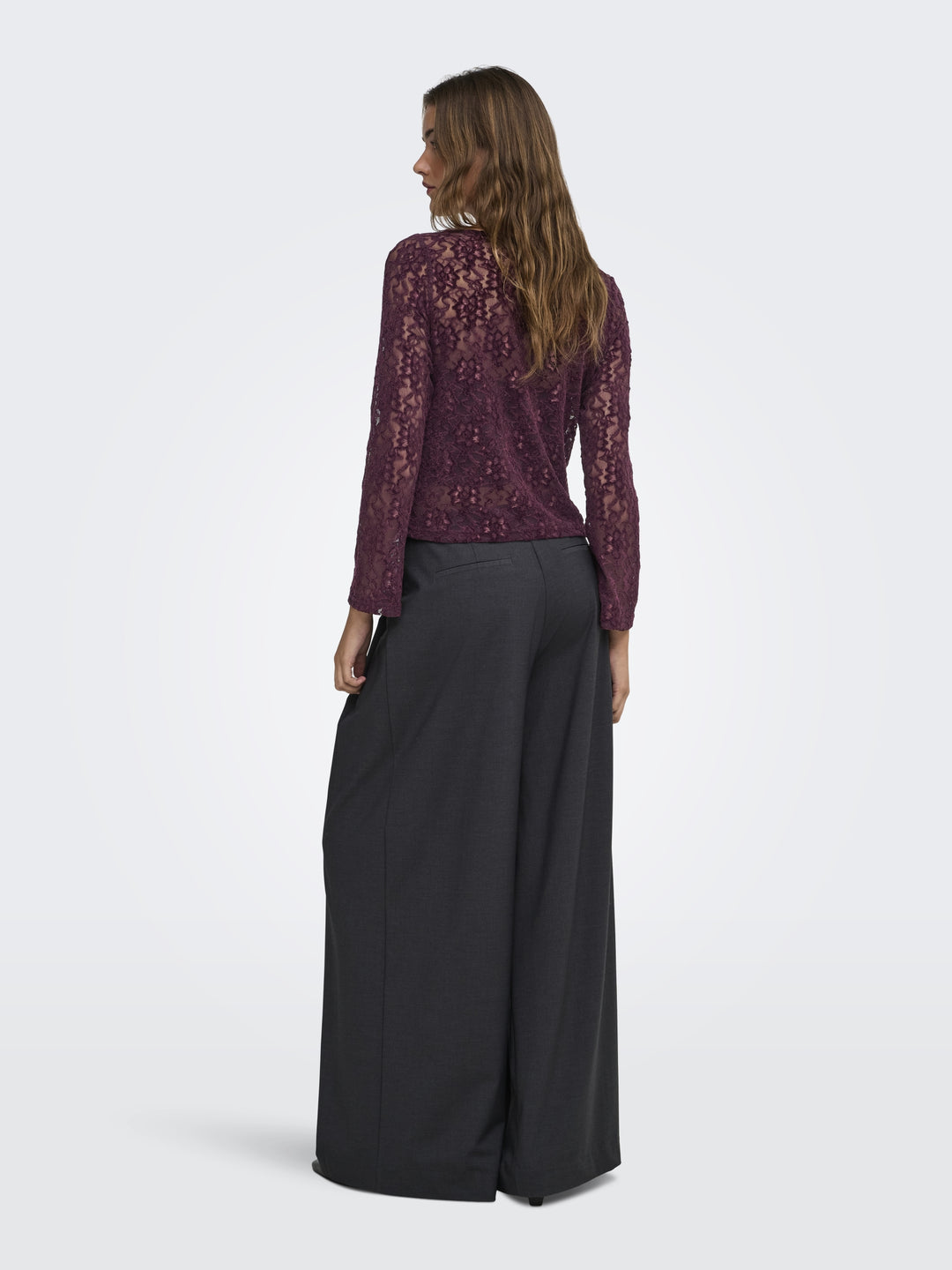 ONLNOLA L/S LACE VELVET TOP JRS, Winetasting 188839 Bild 5