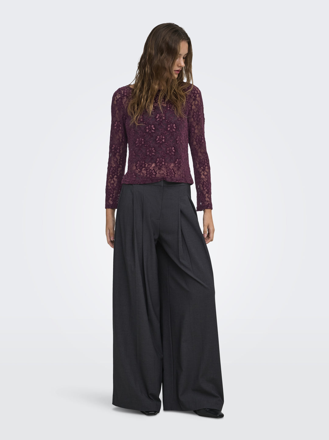 ONLNOLA L/S LACE VELVET TOP JRS, Winetasting 188839 Bild 7