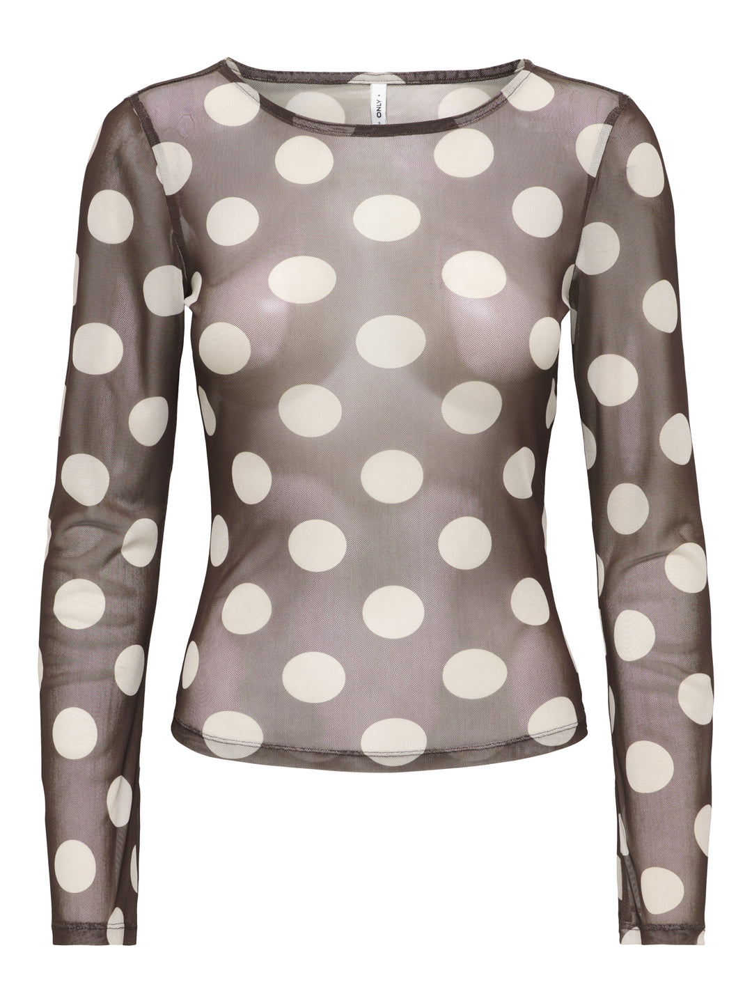 ONLNOX BOATNECK BELL L/S TOP JRS, Coffee Bean/Pumice stone dots (vic) 237375003 Bild 1