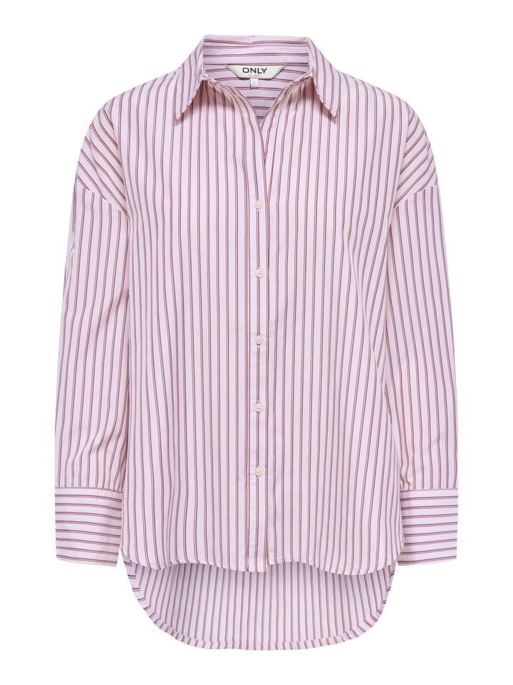 ONLOREGON ALVA LS REG SHIRT NOOS WV, Fuchsia Pink/BORDEAUX+WHITE 219990006 Bild 1