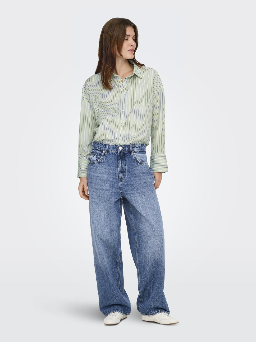 ONLOREGON ALVA LS REG SHIRT NOOS WV, Celadon Green/DOUGLAS FIR 276215001 Bild 5