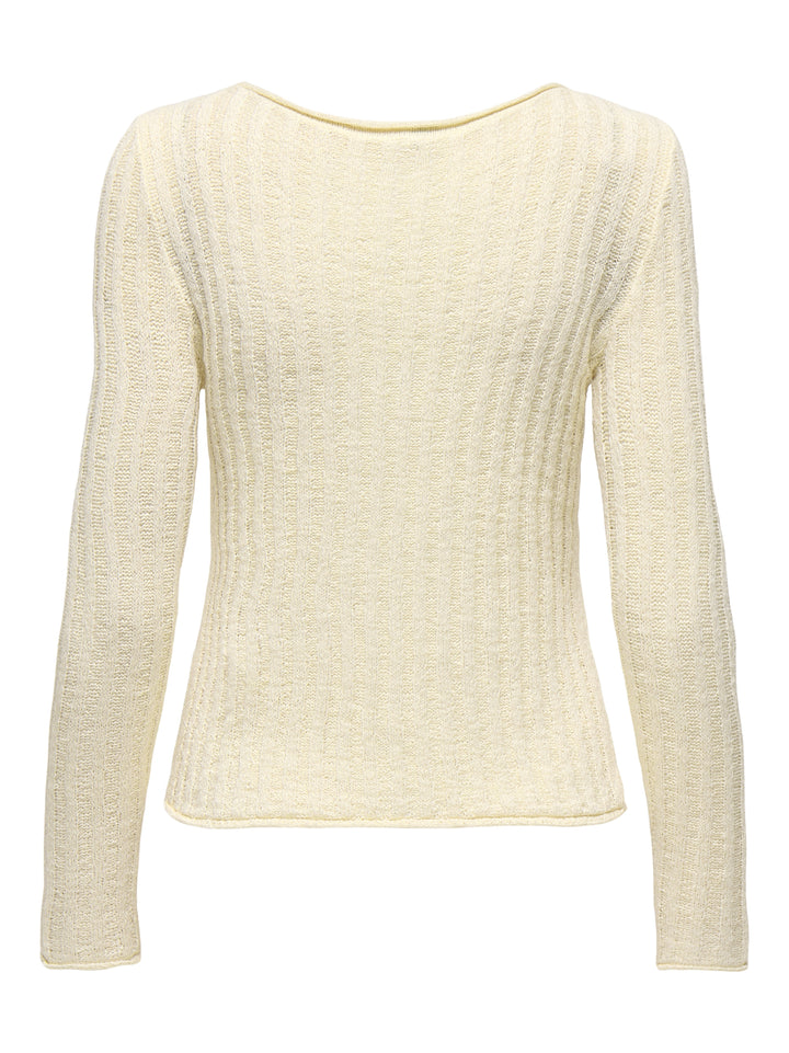 ONLPAMELA LS RIB O-NECK PULLOVER CC, Birch 180083 Bild 2