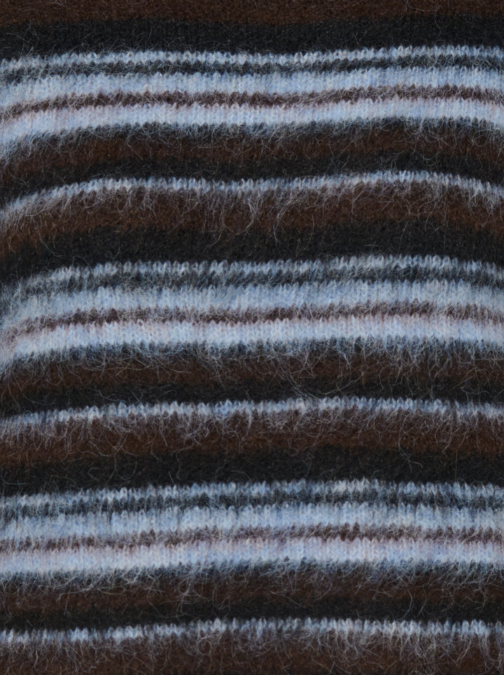 ONLPERIL LS LOOSE O-NECK KNT, Coffee Bean/Black/Dusty Blue/Mel 237375002 Bild 3