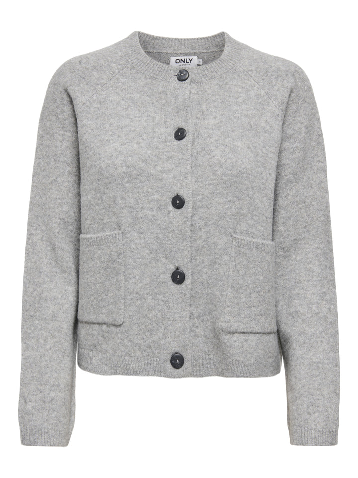ONLPIEMONTE L/S CARDIGAN KNT NOOS, Light Grey Melange 179073 Bild 1