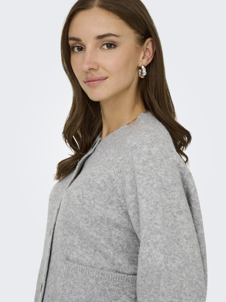 ONLPIEMONTE L/S CARDIGAN KNT NOOS, Light Grey Melange 179073 Bild 4