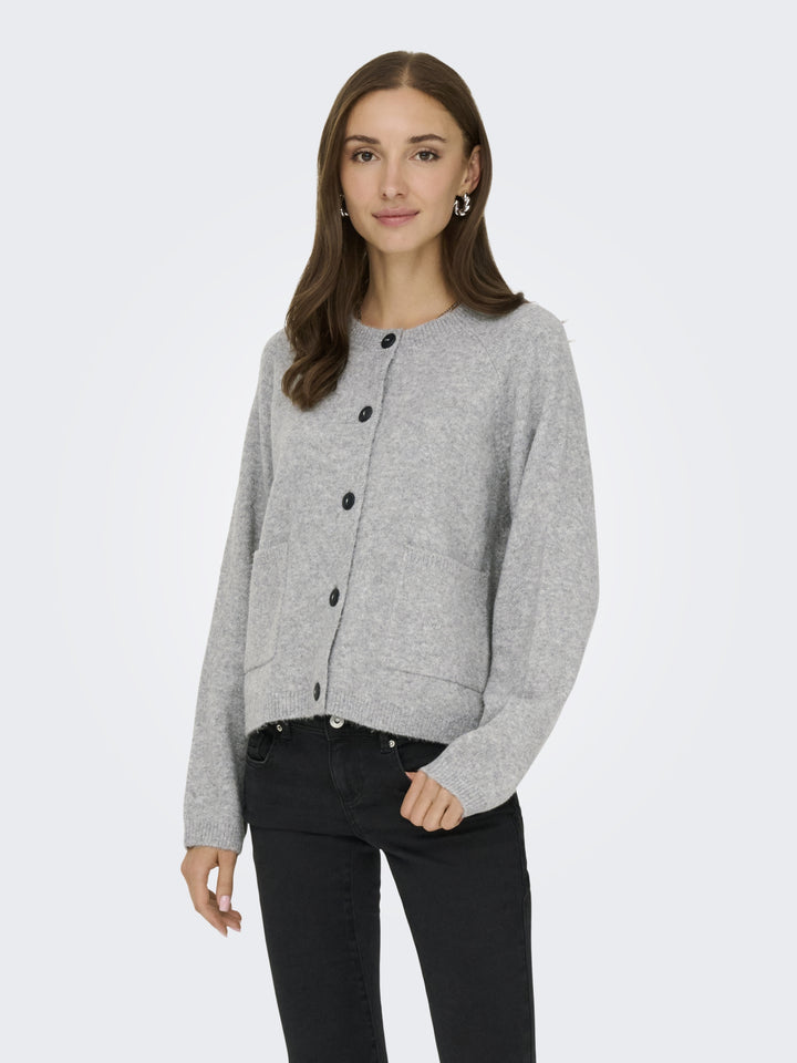 ONLPIEMONTE L/S CARDIGAN KNT NOOS, Light Grey Melange 179073 Bild 5