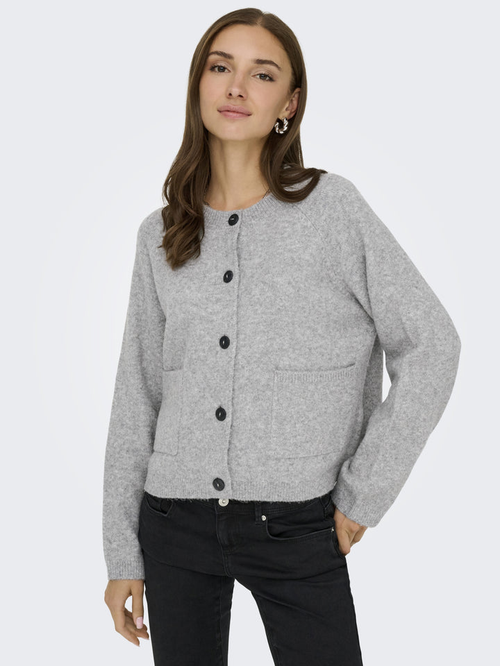 ONLPIEMONTE L/S CARDIGAN KNT NOOS, Light Grey Melange 179073 Bild 7