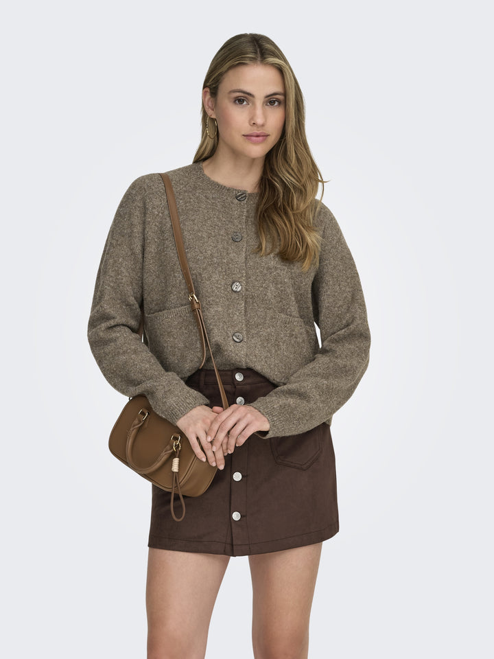 ONLPIEMONTE L/S CARDIGAN KNT NOOS, Walnut/Melange 239935001 Bild 5