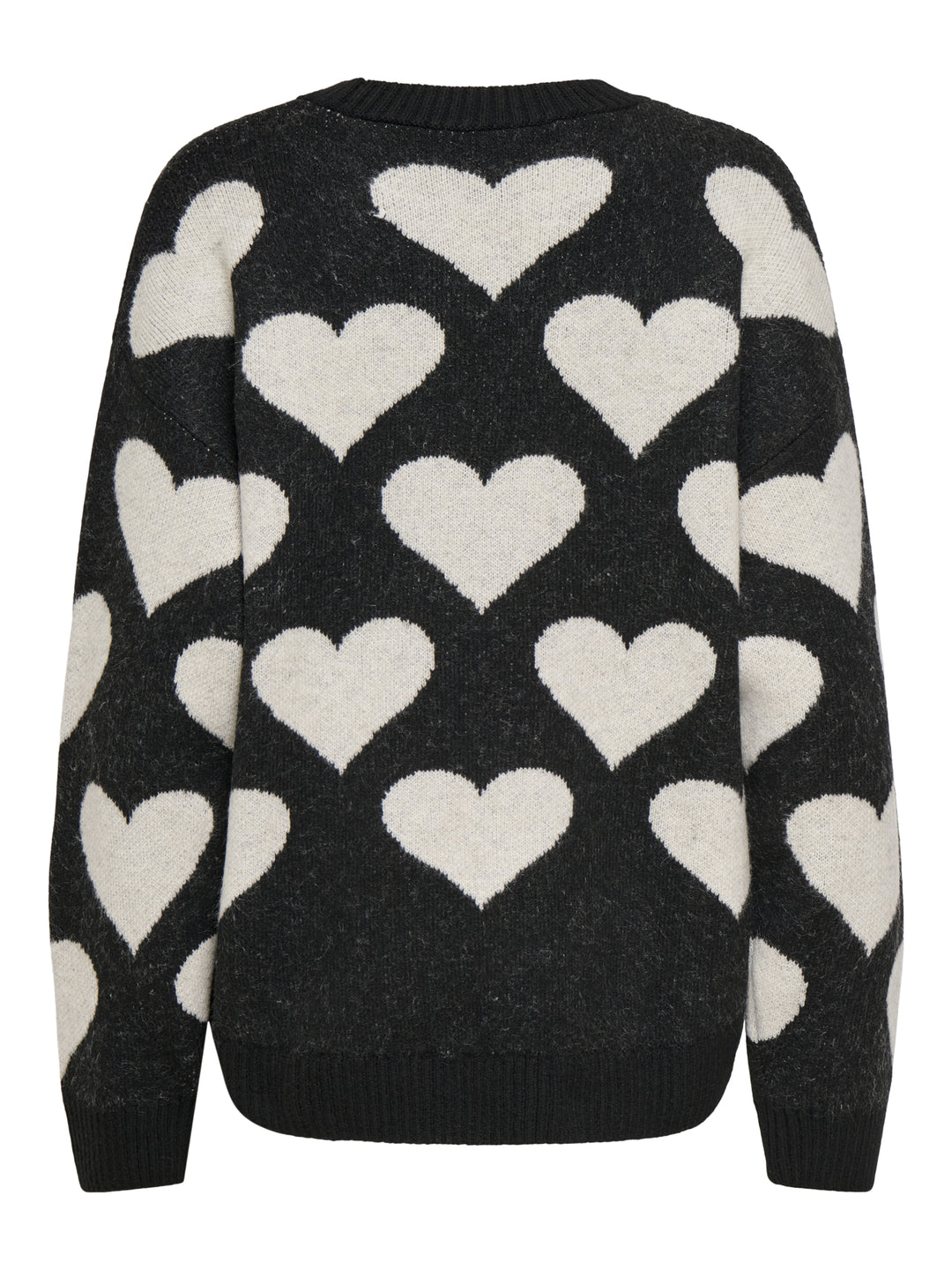 ONLPOPPY LS PATTERN PEARL O-NECK KN, Black/Heart/Birch/Mel/Pearl 177911001 Bild 3
