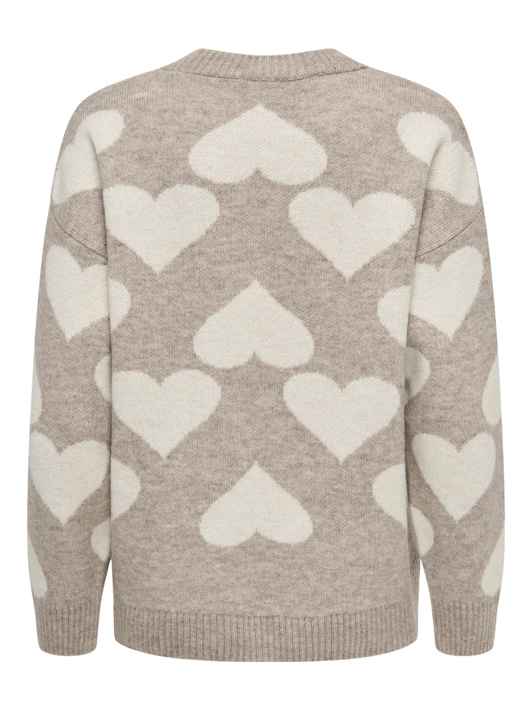 ONLPOPPY LS PATTERN PEARL O-NECK KN, String/Heart/Birch/Mel/Pearl 185600001 Bild 3