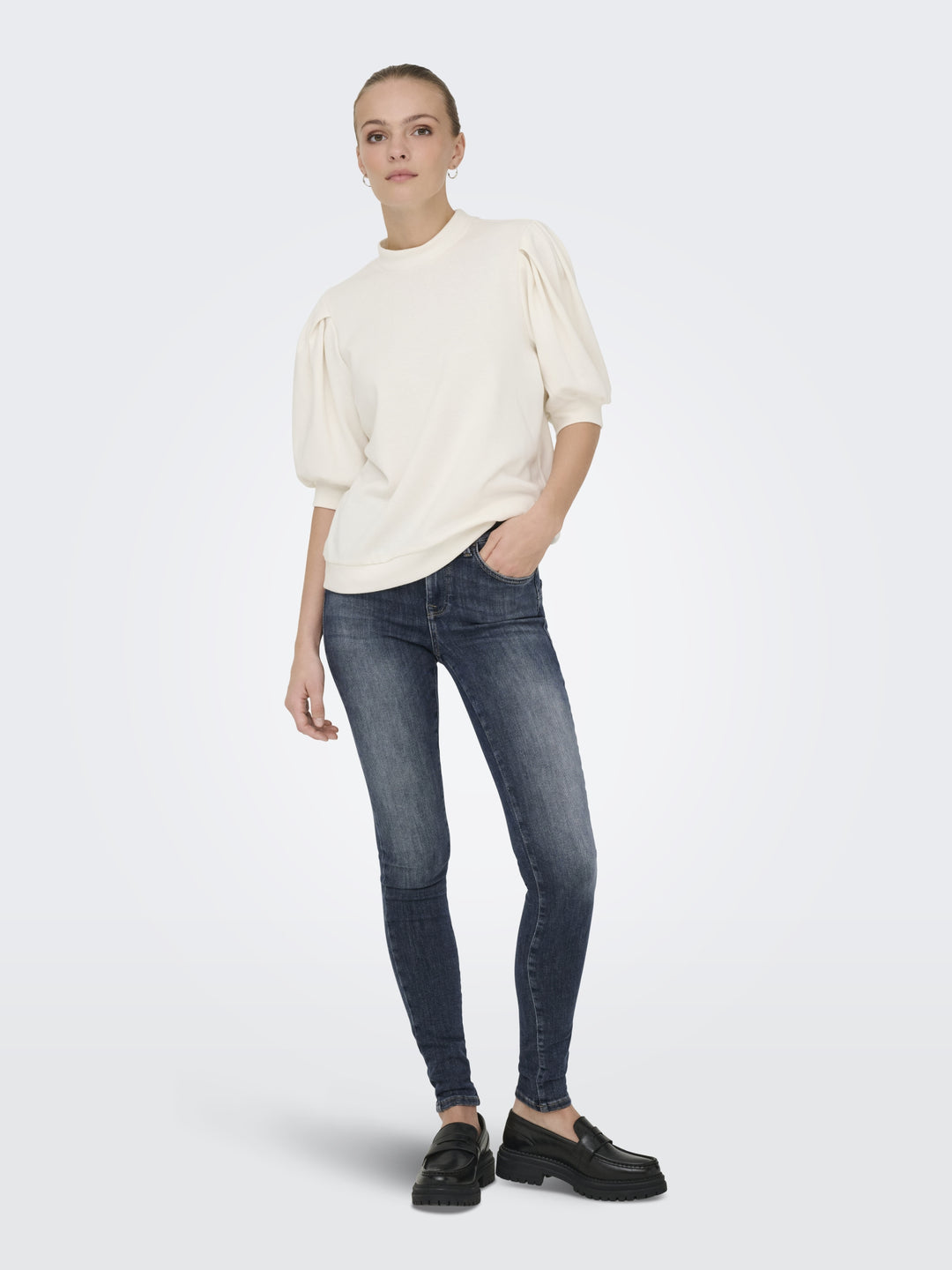 ONLPOWER MID SKIN PUSHUP DNM REA167, Special Blue Grey Denim 264035 Bild 7