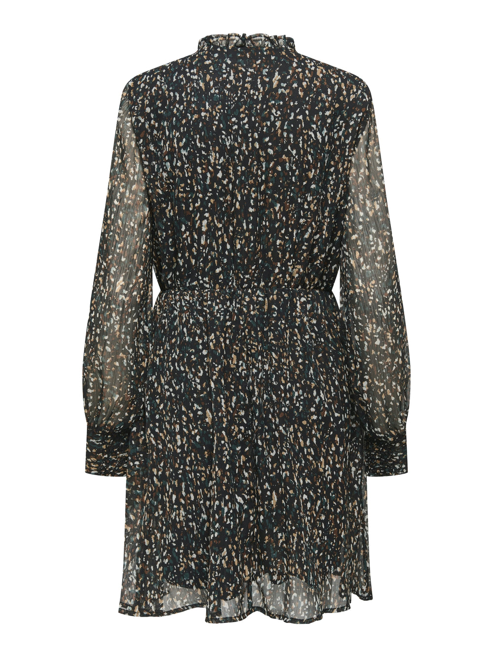 ONLSABBIE LIFE L/S STRING DRESS WVN, Black/Rustic graphic 177911001 Bild 2