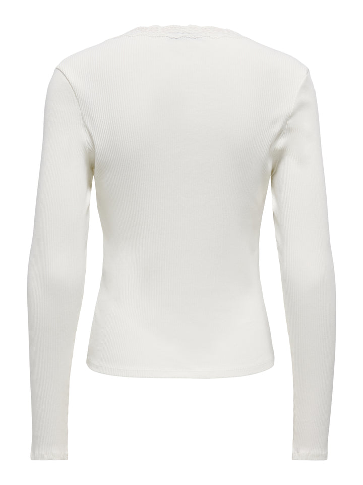 ONLSARA SHARAI L/S V-NECK TOP JRS N, Cloud Dancer 177922 Bild 2