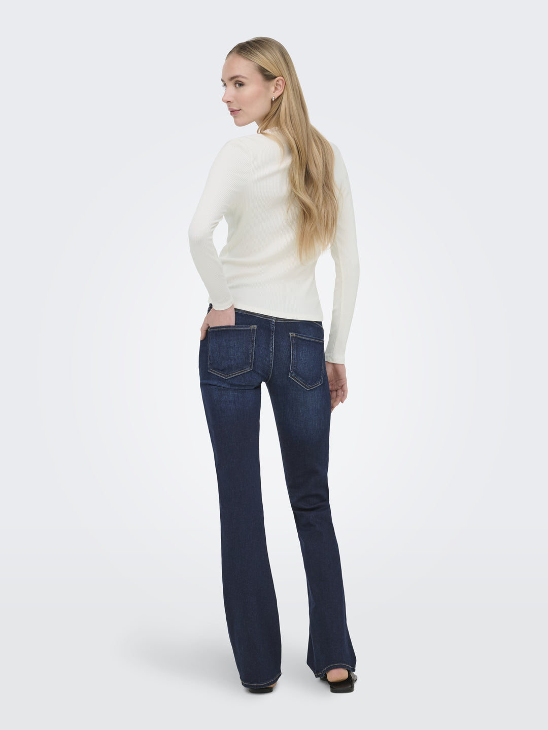 ONLSARA SHARAI L/S V-NECK TOP JRS N, Cloud Dancer 177922 Bild 5
