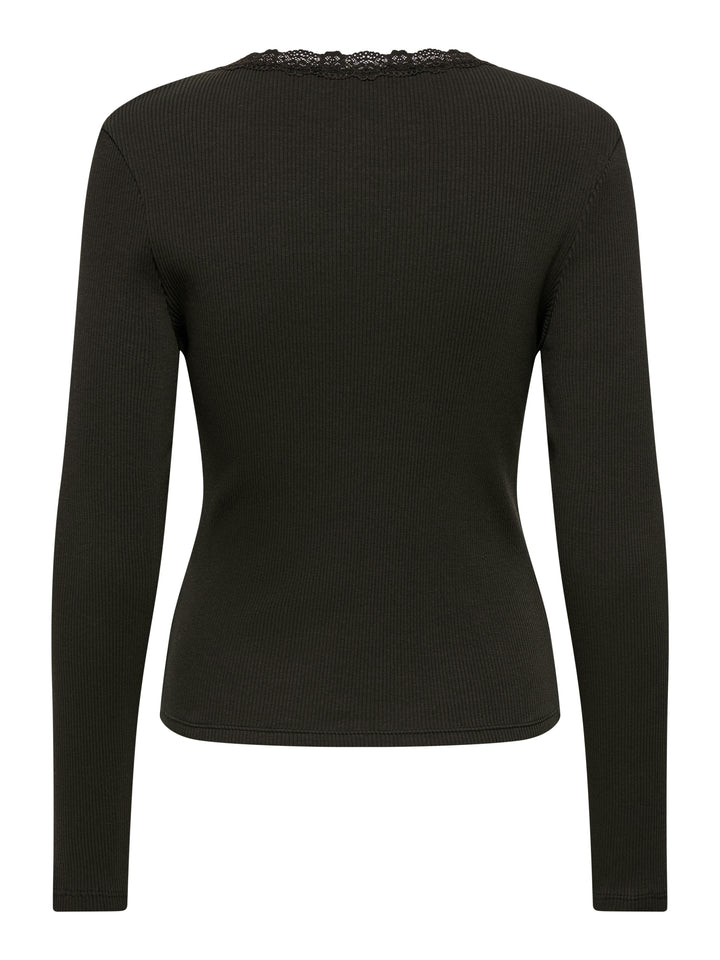 ONLSARA SHARAI L/S V-NECK TOP JRS N, Chocolate Torte 244915 Bild 2