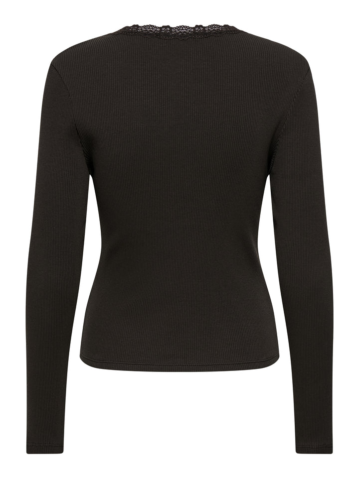 ONLSARA SHARAI L/S V-NECK TOP JRS N, Chocolate Torte 244915 Bild 2