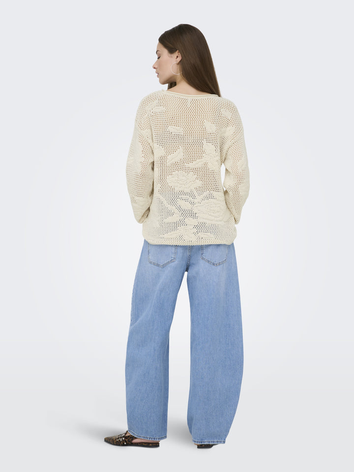 ONLSEASIDE LS PULLOVER CC KNT, Ecru 234755 Bild 4