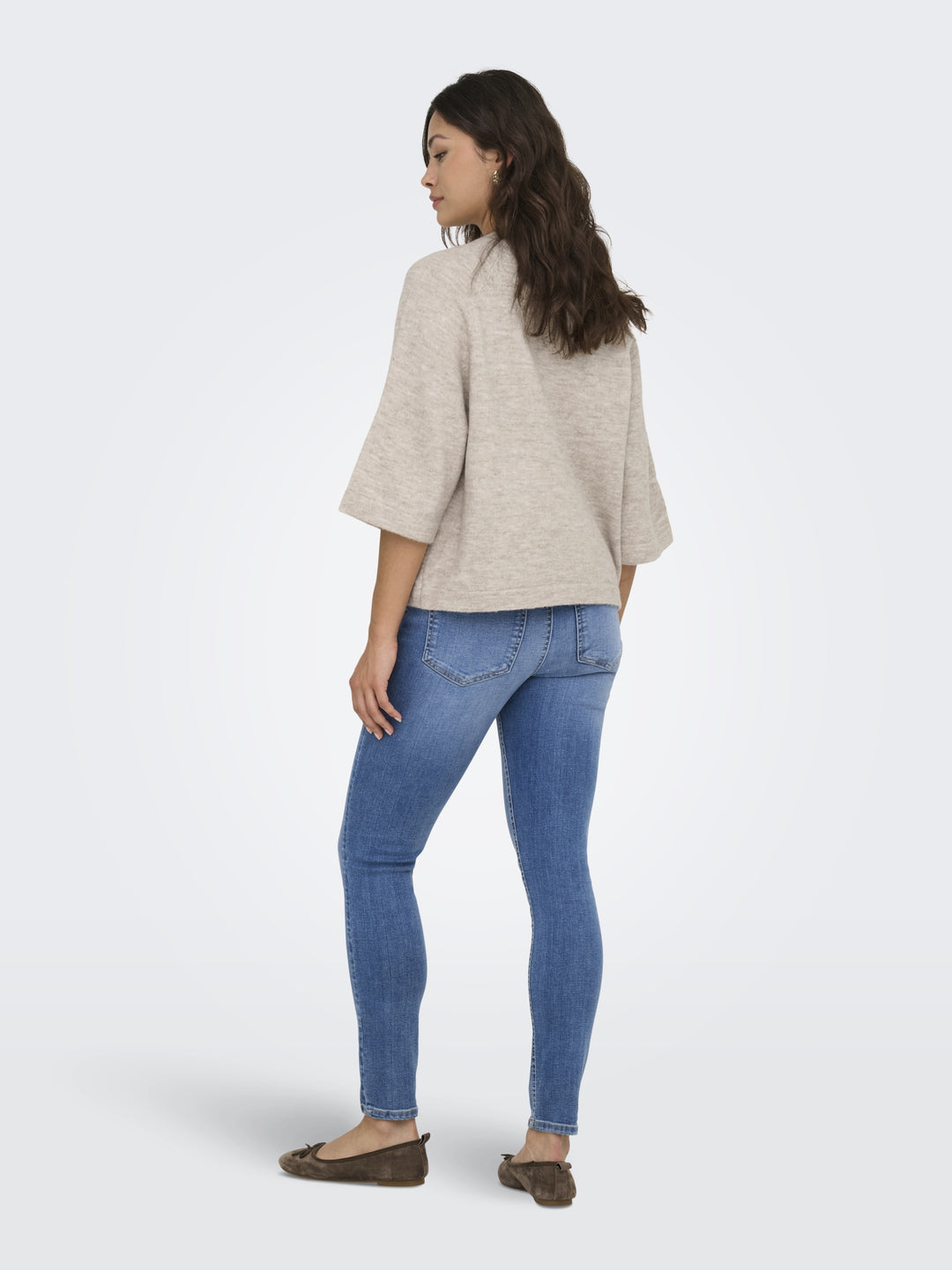 ONLSIMONI 3/4 PULLOVER KNT NOOS, Pumice Stone/MELANGE 189959001 Bild 3